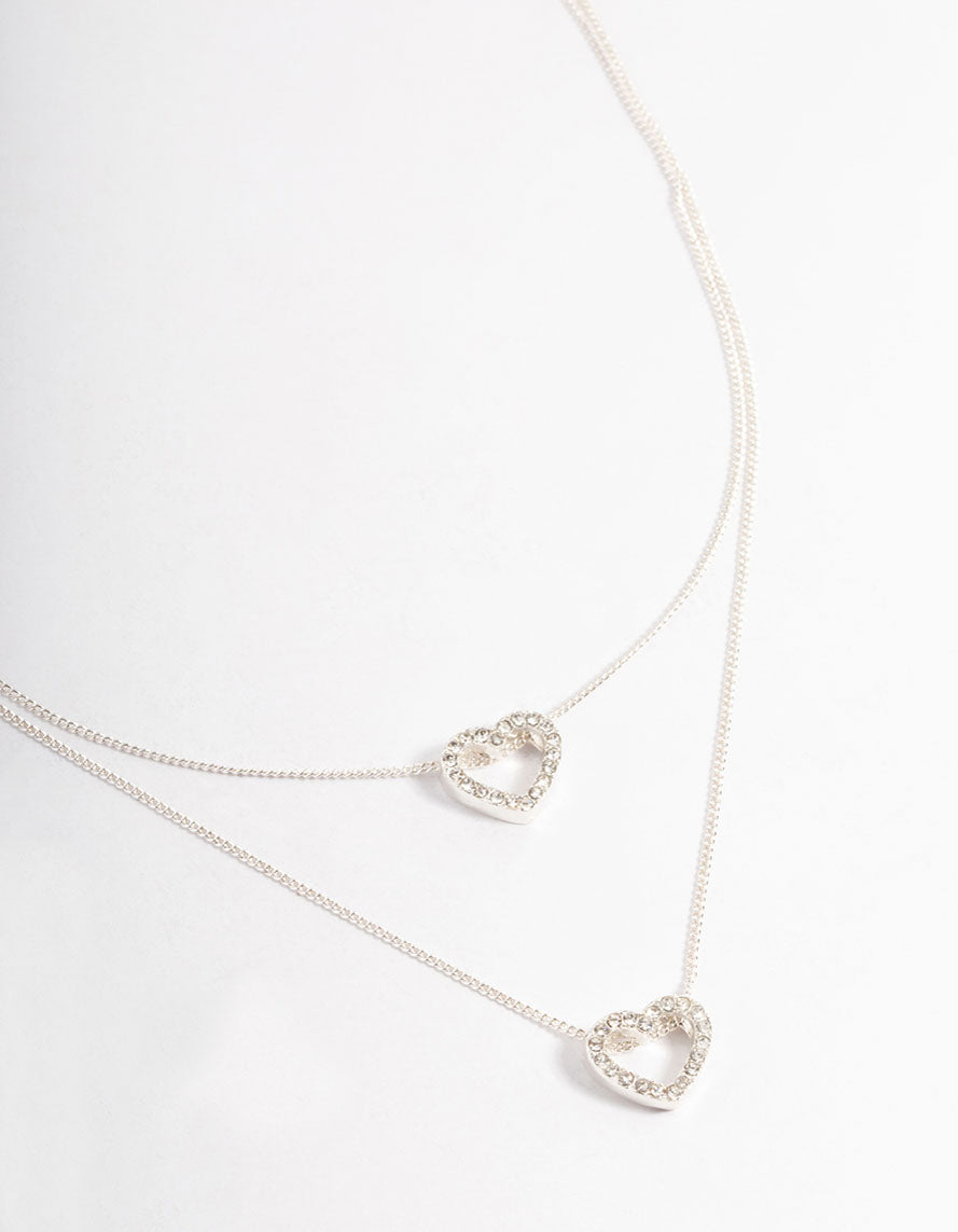 Double Open Heart Necklace